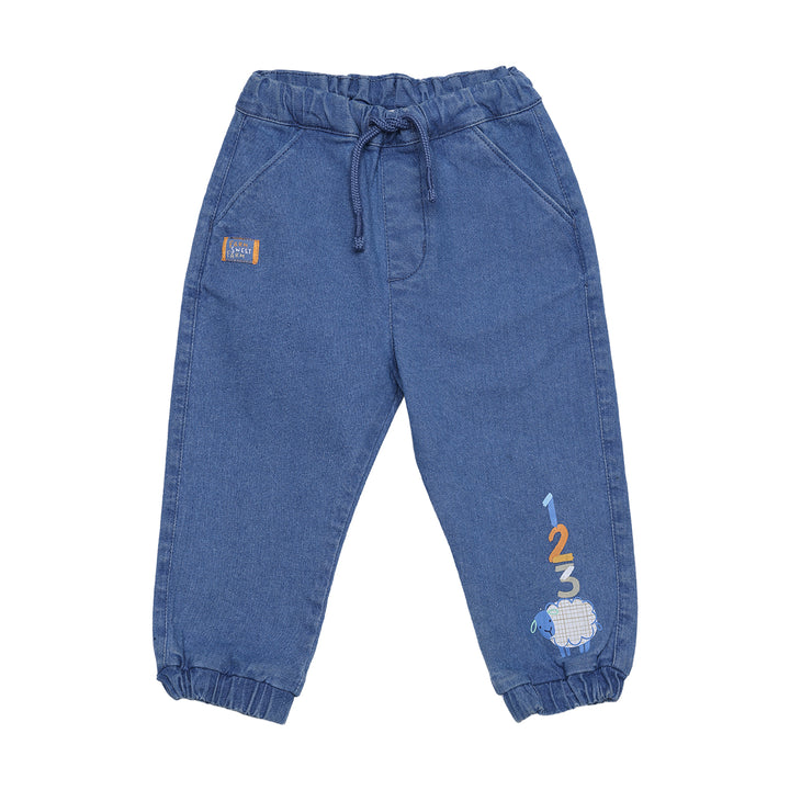 Mini Cuddles Baby Boy Denim Pant - Medium Wash