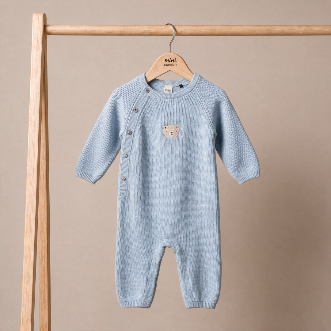 Mini Cuddles Baby Boy Romper - Blue