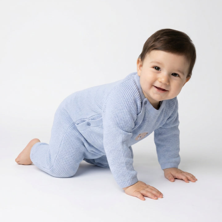 Mini Cuddles Baby Boy Romper - Blue