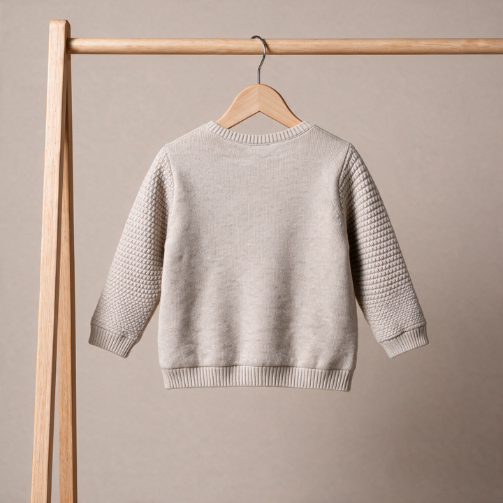 Mini Cuddles Baby Boy Sweater - Beige