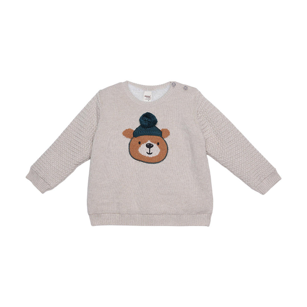 Mini Cuddles Baby Boy Sweater - Beige