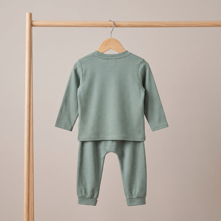 Mini Cuddles Baby Boy Top and Bottom Set - Green