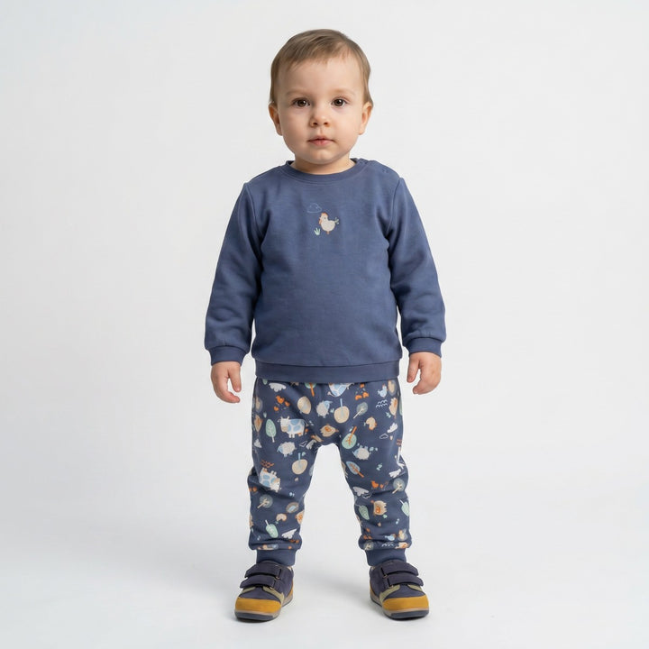 Mini Cuddles Baby Boy Top and Bottom Set - Blue
