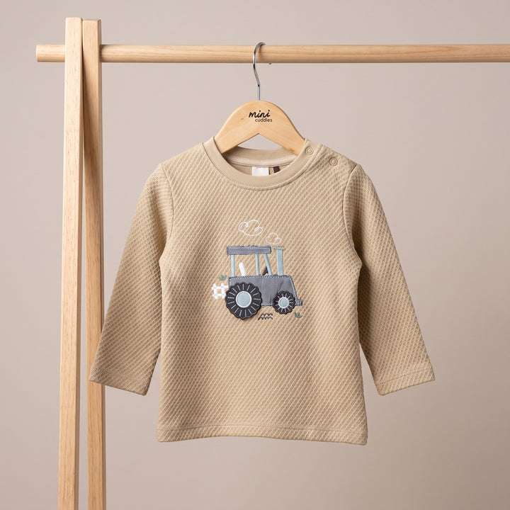 Mini Cuddles Baby Boy T-Shirt - Beige