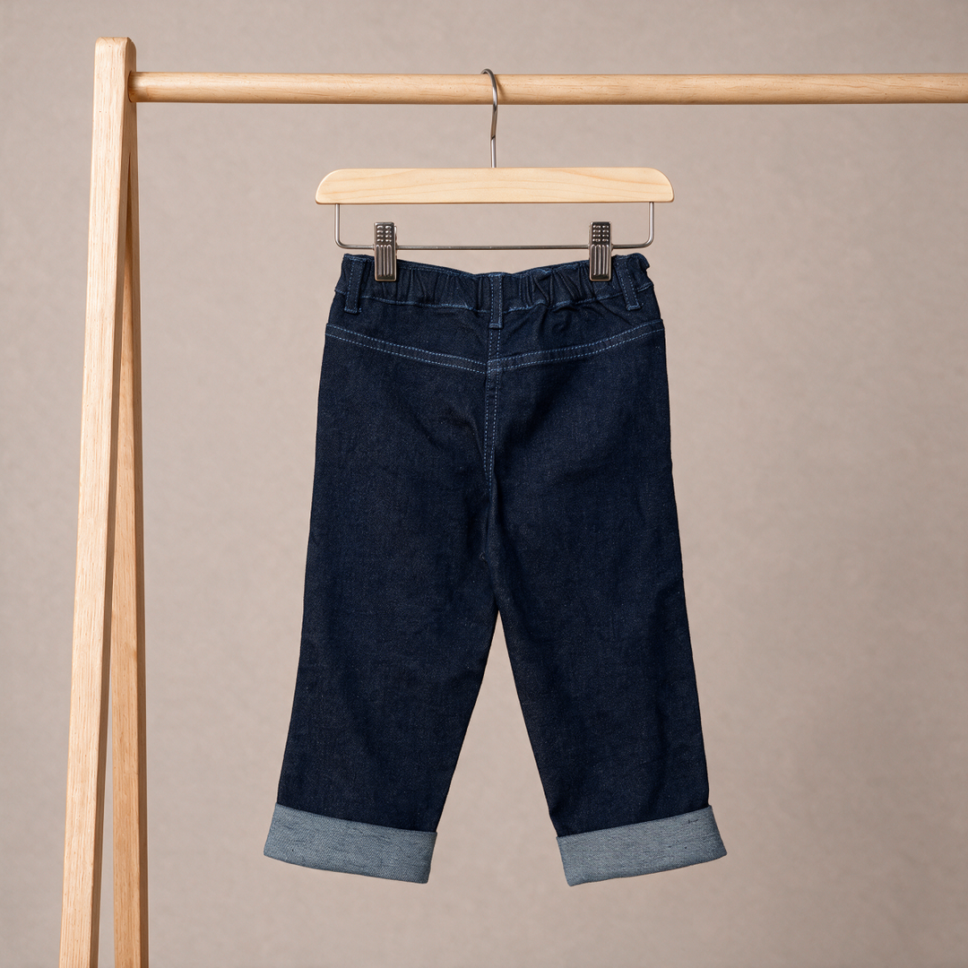 Mini Cuddles Baby Girl Denim Pant - Dark Wash