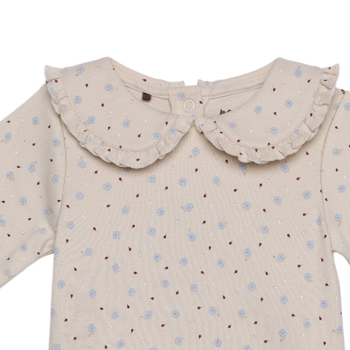 Mini Cuddles Baby Girl Dungaree Set - Dark Wash