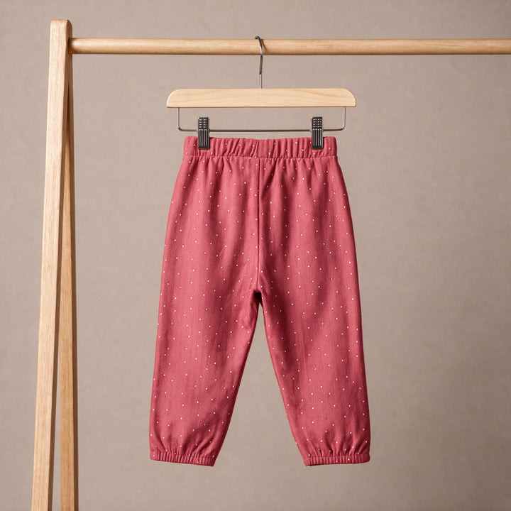 Mini Cuddles baby girl knit trousers with bow detail