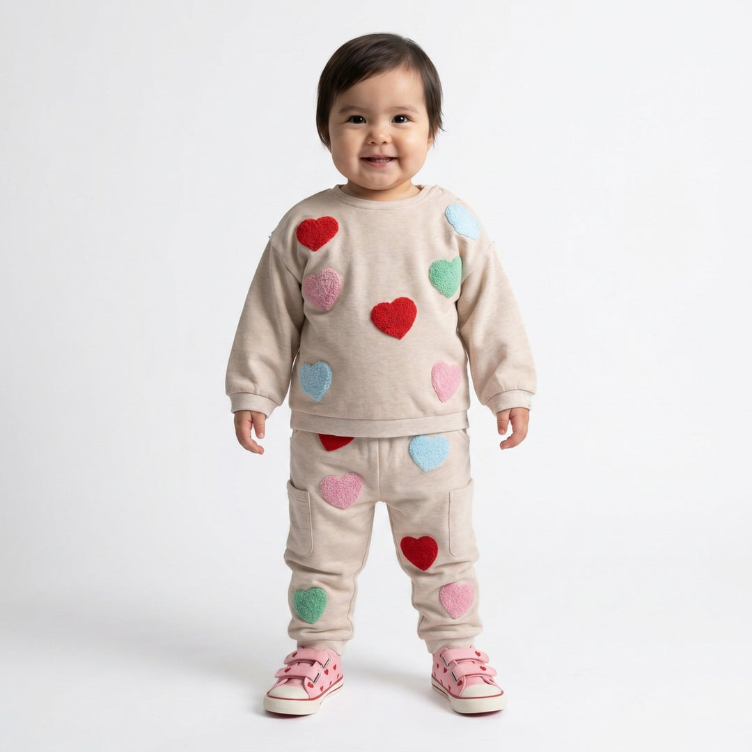Mini Cuddles Baby Girl Sweatshirt - Beige