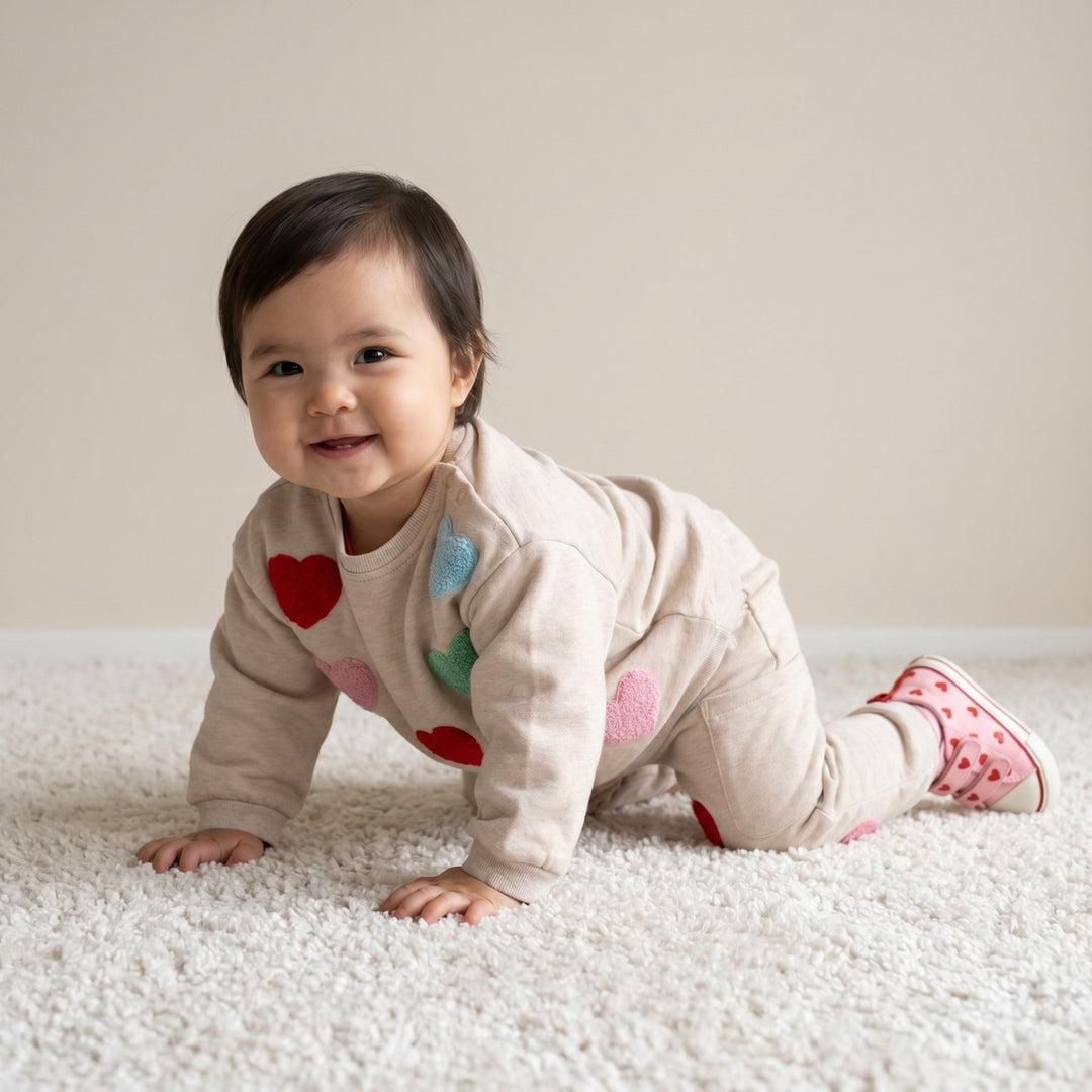 Mini Cuddles Baby Girl Sweatshirt - Beige