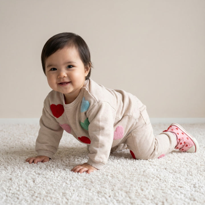 Mini Cuddles Baby Girl Sweatshirt - Beige