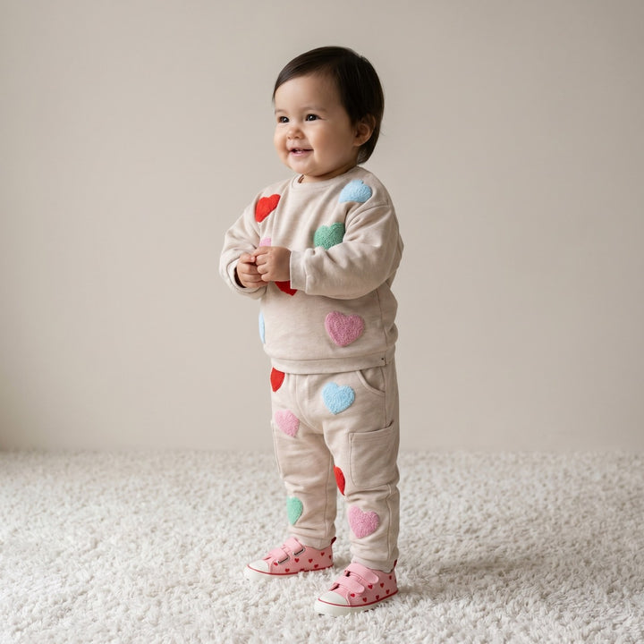 Mini Cuddles Baby Girl Sweatshirt - Beige
