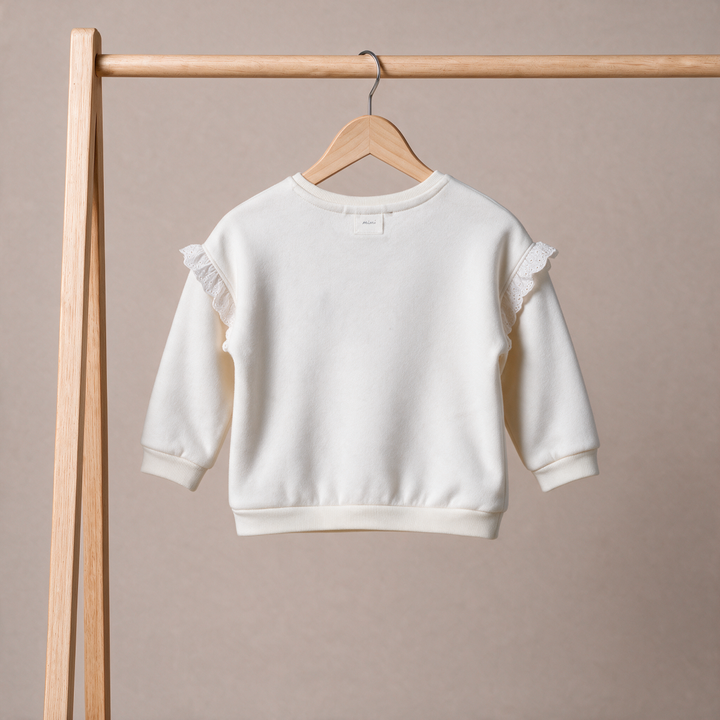 Mini Cuddles Baby Girl Sweatshirt - White