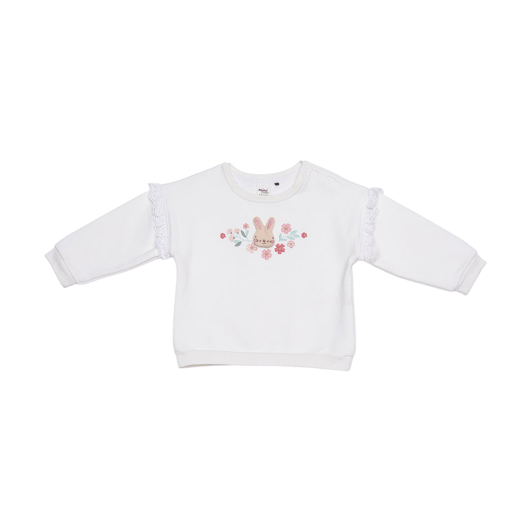 Mini Cuddles Baby Girl Sweatshirt - White