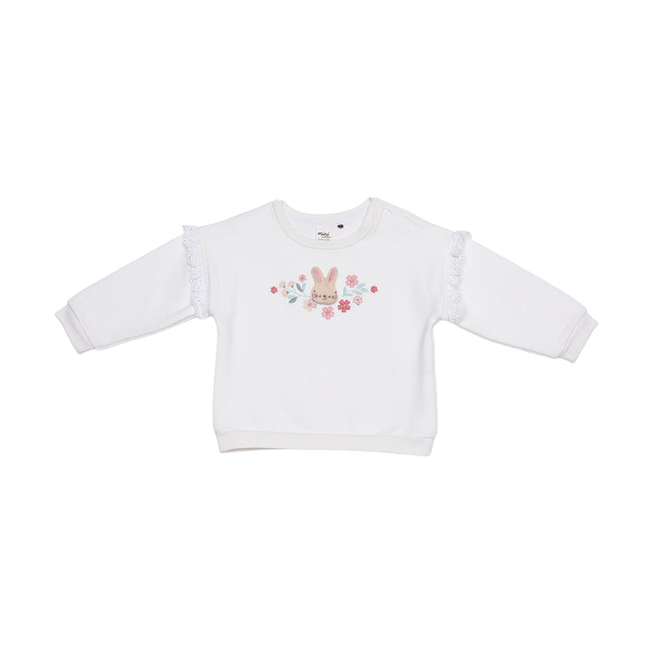 Mini Cuddles Baby Girl Sweatshirt - White