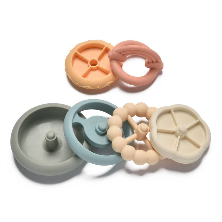 Rainbow Stacking Silicone Teethers Tower