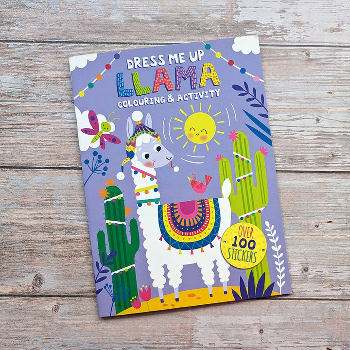Dress Me Up Llama book - dress-up sticker feature detail