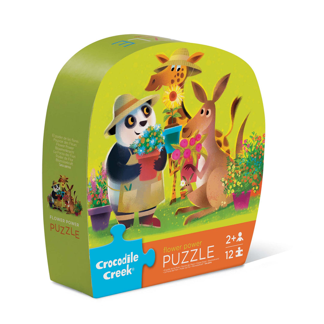 Crocodile Creek 12 piece Mini FSC Kids Puzzle Flower Power