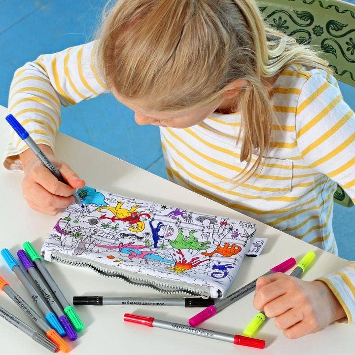 Dinosaur Colouring Washable Pencil Case