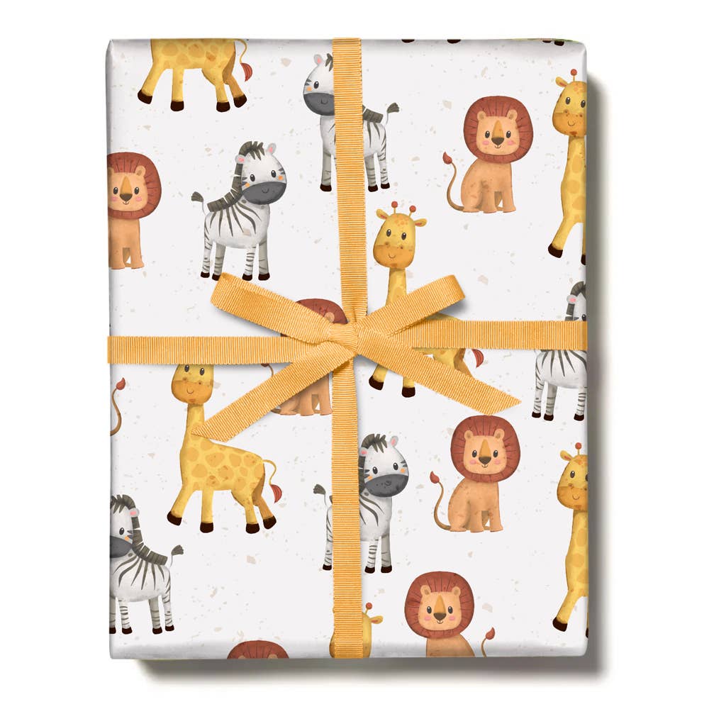 Jungle Cute Animals Gift Wrap