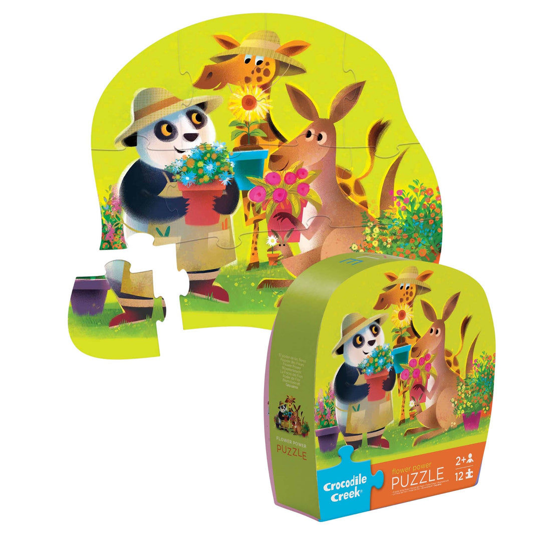 Crocodile Creek 12 piece Mini FSC Kids Puzzle Flower Power