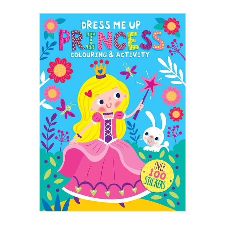 Dress Me Up colouring and activity book, Princess design, front cover