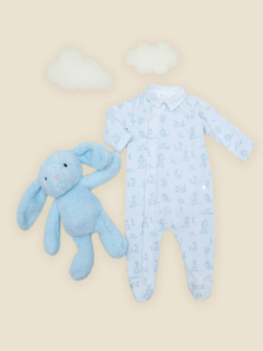 Patachou babygrow blue indigo print - view 4