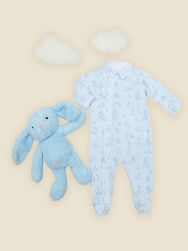 Patachou babygrow blue indigo print - view 4