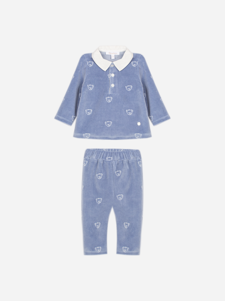 Patachou baby set blue indigo - front