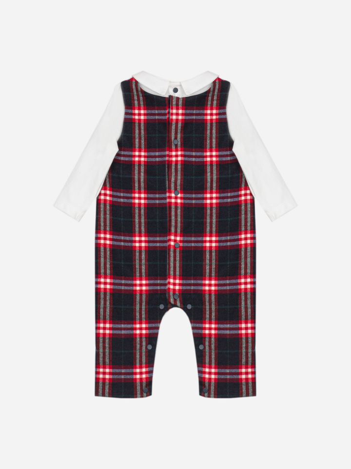 Patachou baby romper Balmoral tartan - view 2