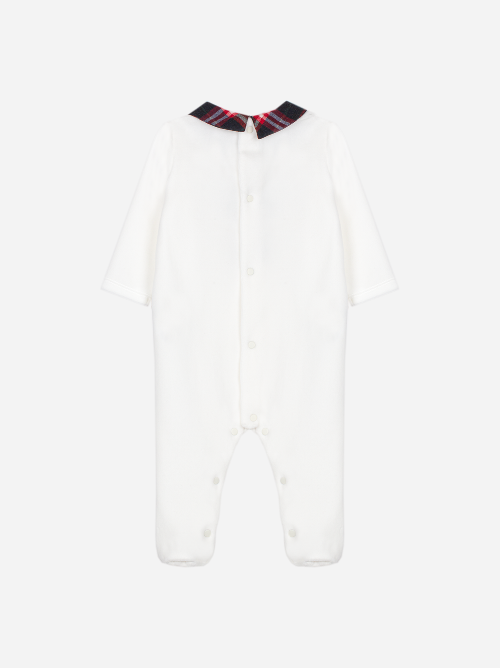 Patachou ecru babygrow with embroidered carousel design - detail