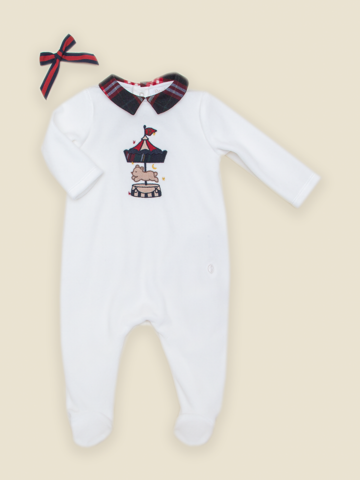 Patachou ecru babygrow - back view