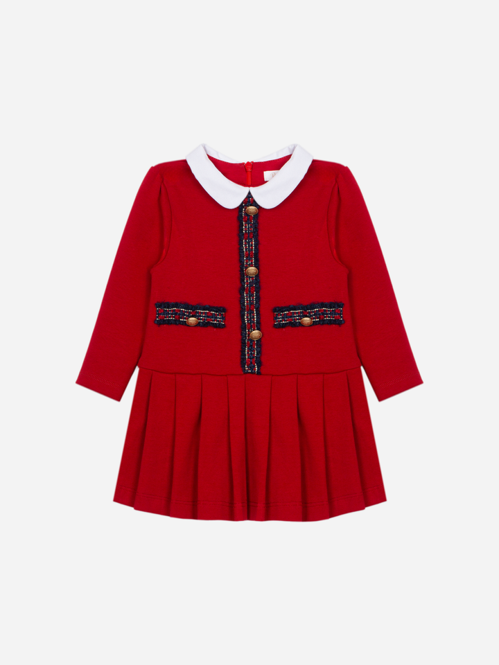Patachou girl dress red - front