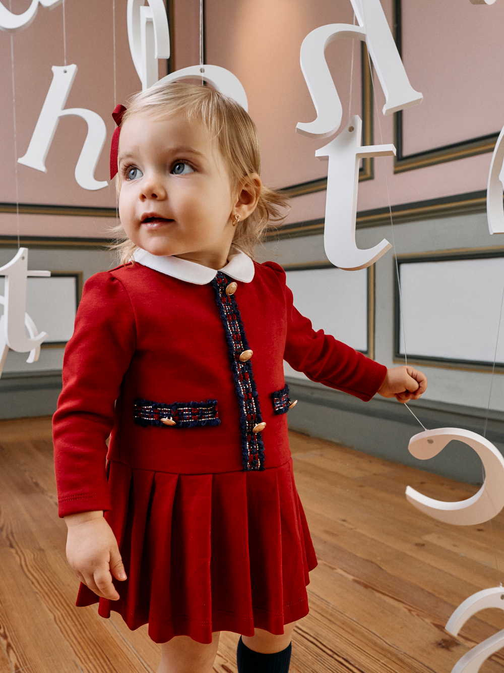Patachou girl dress red - view 4