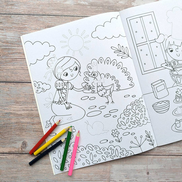Dress Me Up Princess book - completed activity page