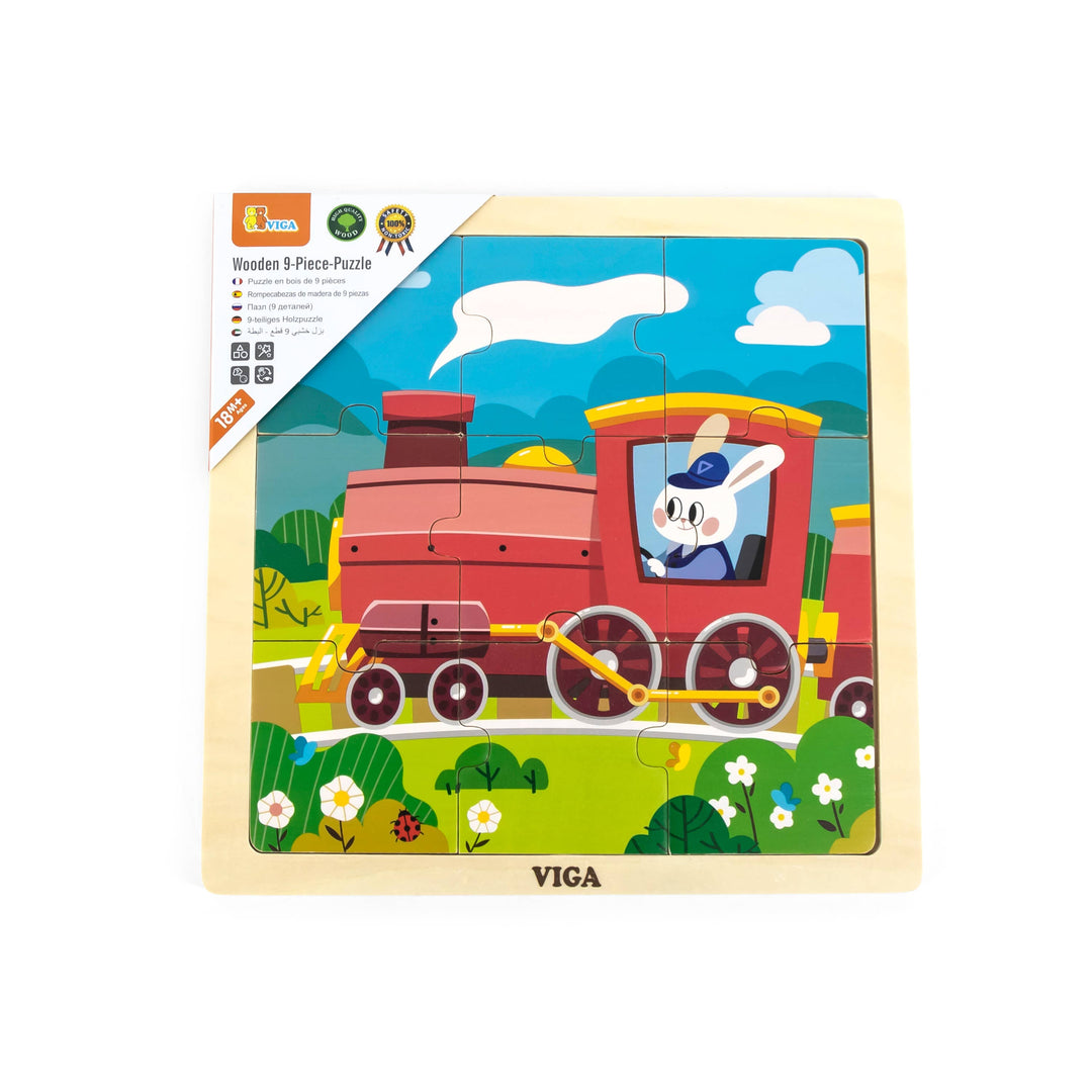 Wooden 9pc Puzzle - Train