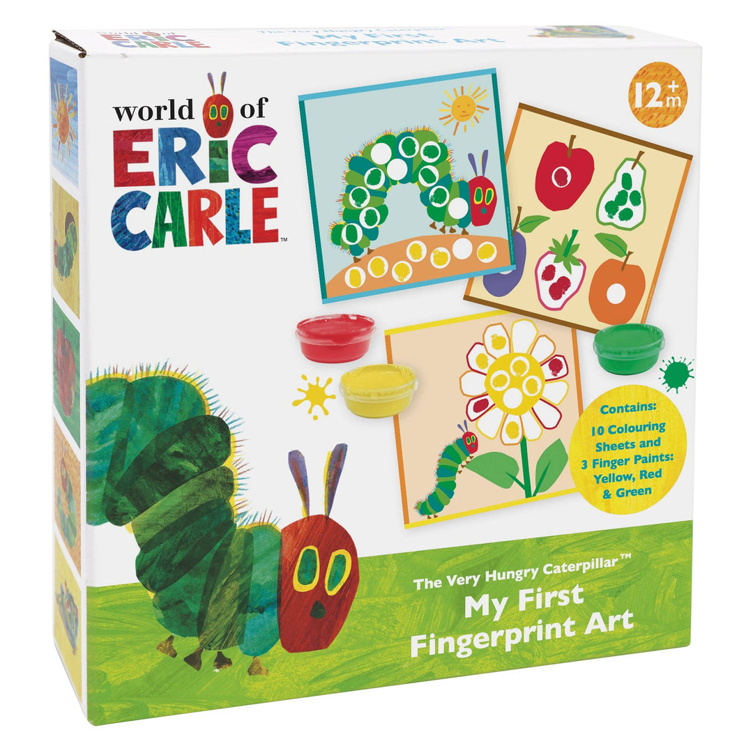World of Eric Carle My First Fingerprint Art Kit – Toddler Craft Set with Paints & Colouring Sheets – The Very Hungry Caterpillar