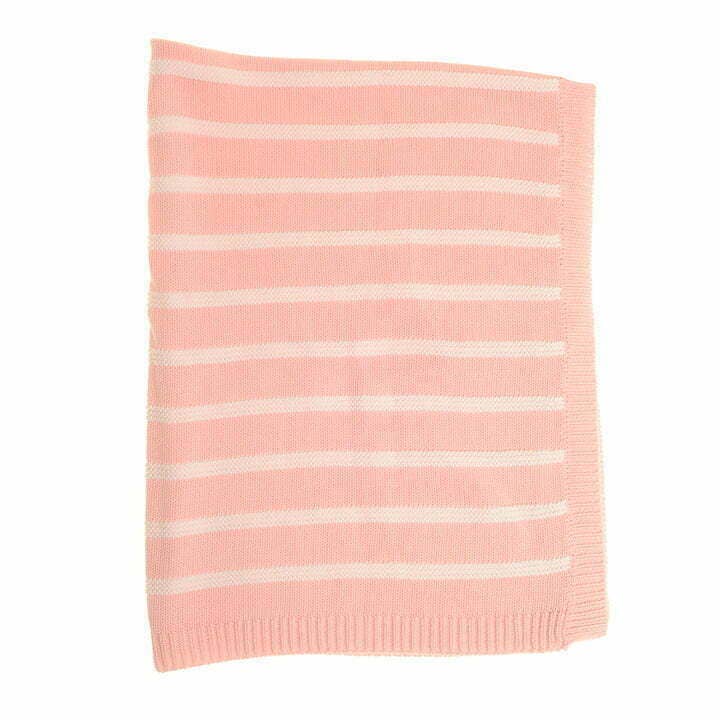 Pink and White Stripes Blanket