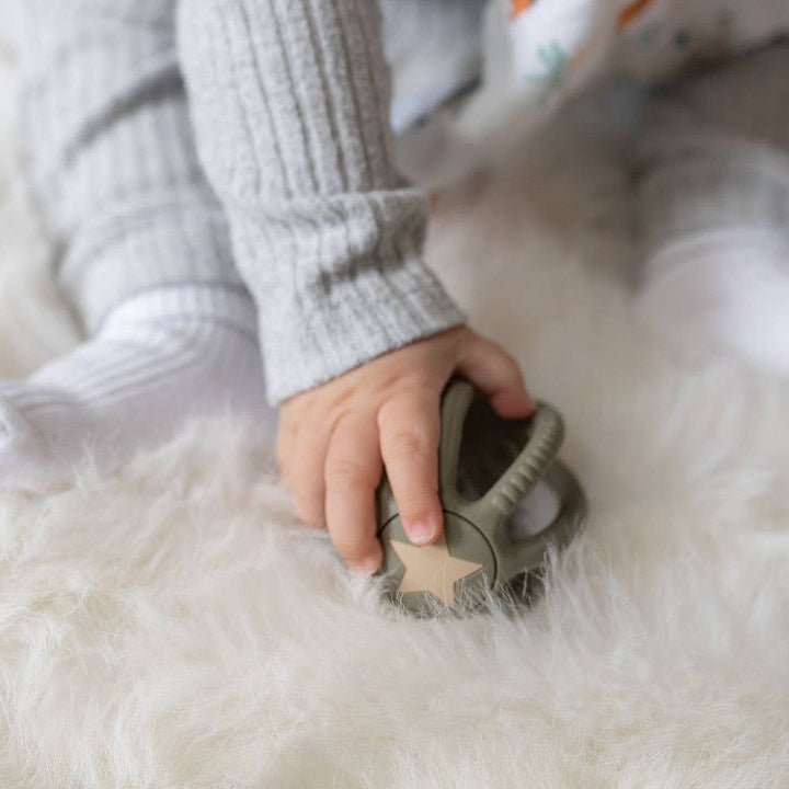 Silicone Teether Ball Sage Grey