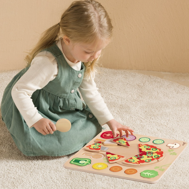 Classic World Pizza Puzzle – Wooden Educational Puzzle