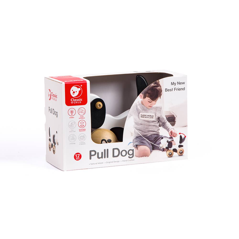 Classic World Pull Dog Wooden Walking & Motor Skills Toy