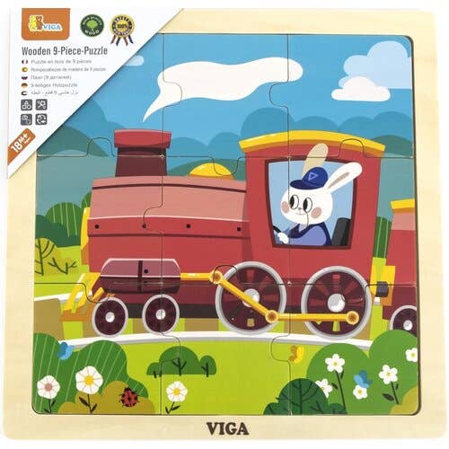 Wooden 9pc Puzzle - Train
