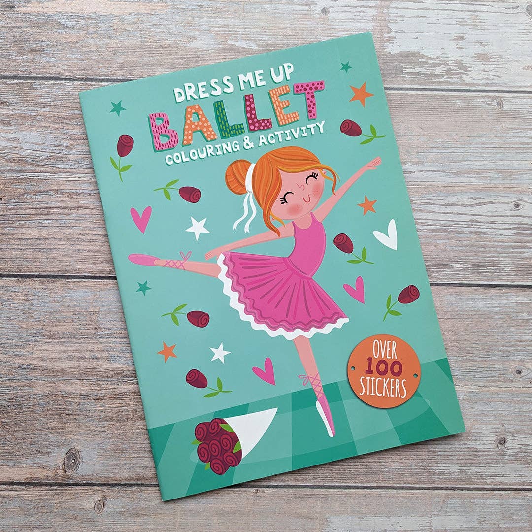 Child using Dress Me Up Ballet colouring and activity book