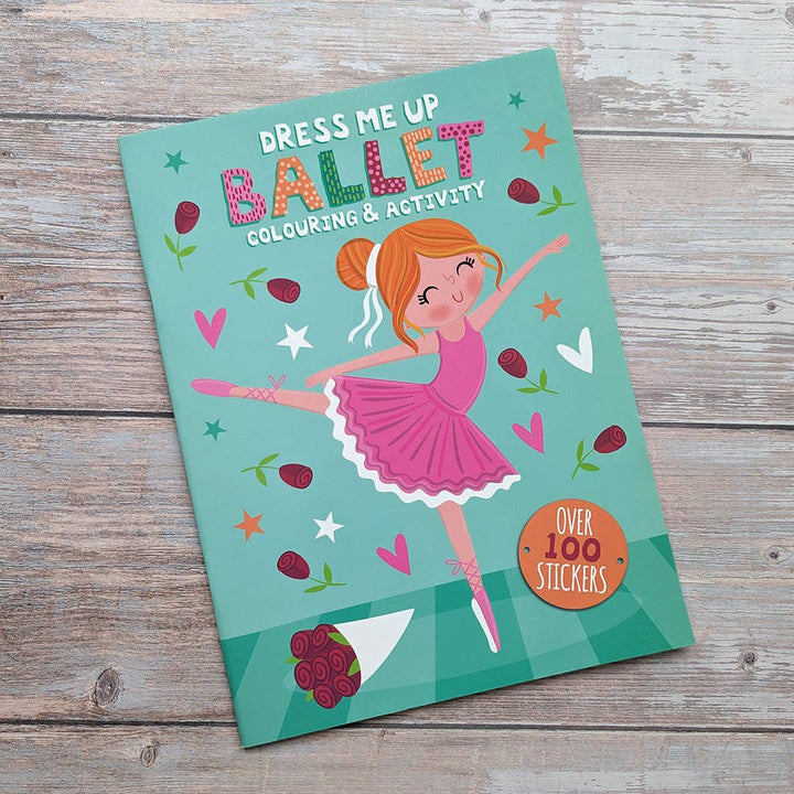 Child using Dress Me Up Ballet colouring and activity book