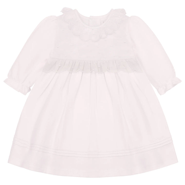 Kara Pink Pretty Lace Detail Dress with Bow Tights