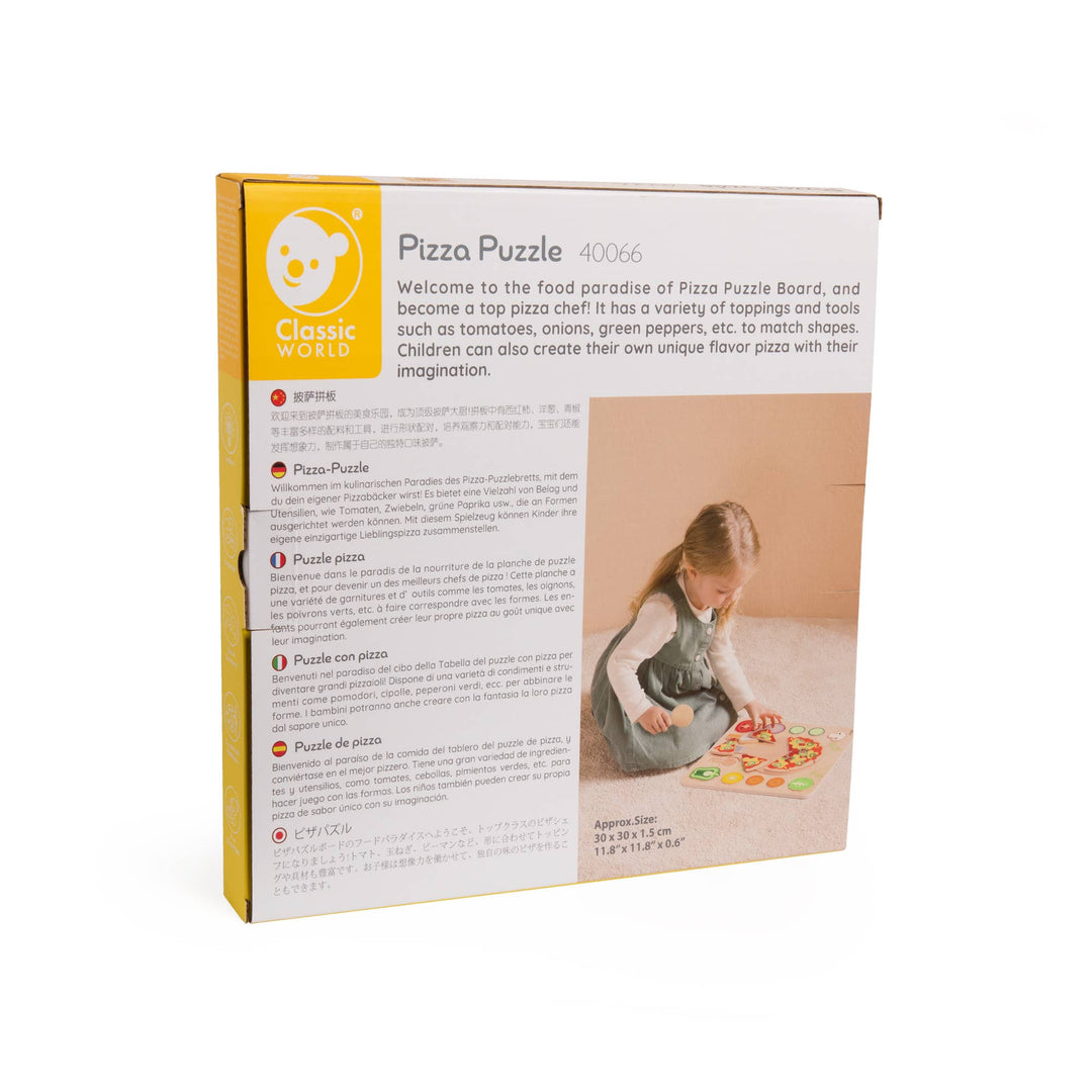 Classic World Pizza Puzzle – Wooden Educational Puzzle