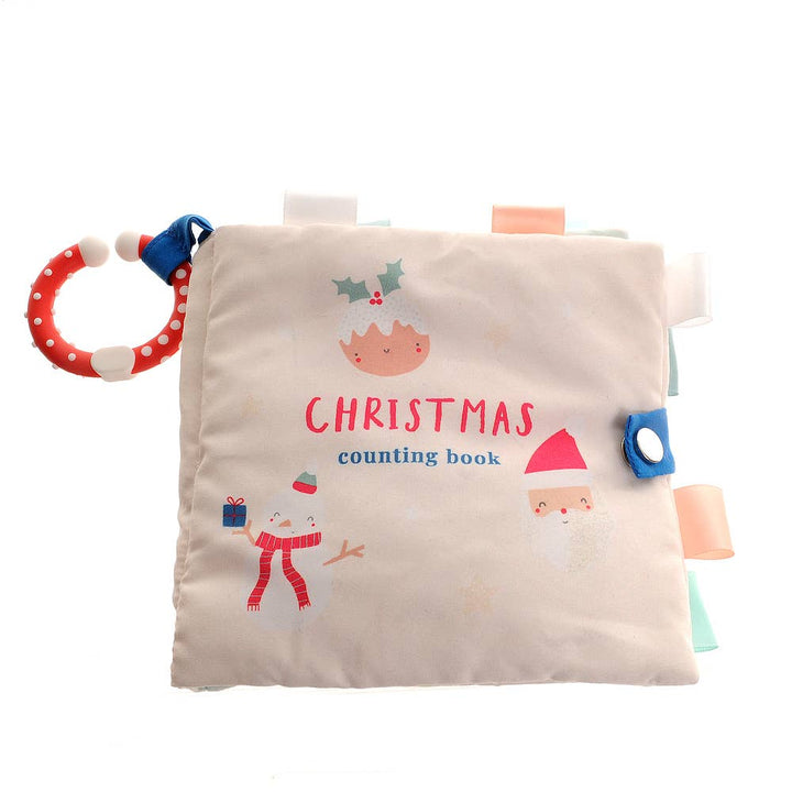 Christmas counting soft book in beige for babies