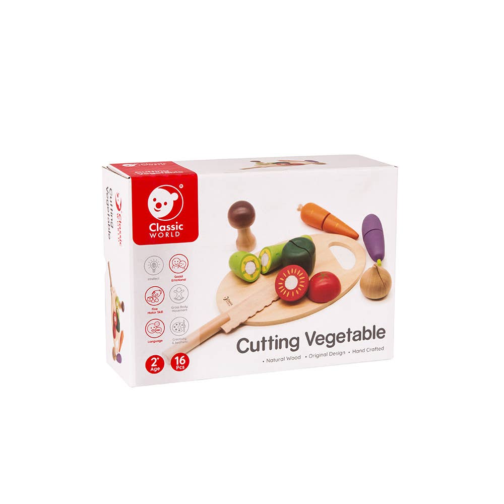Classic World Wooden Cutting Veg Set