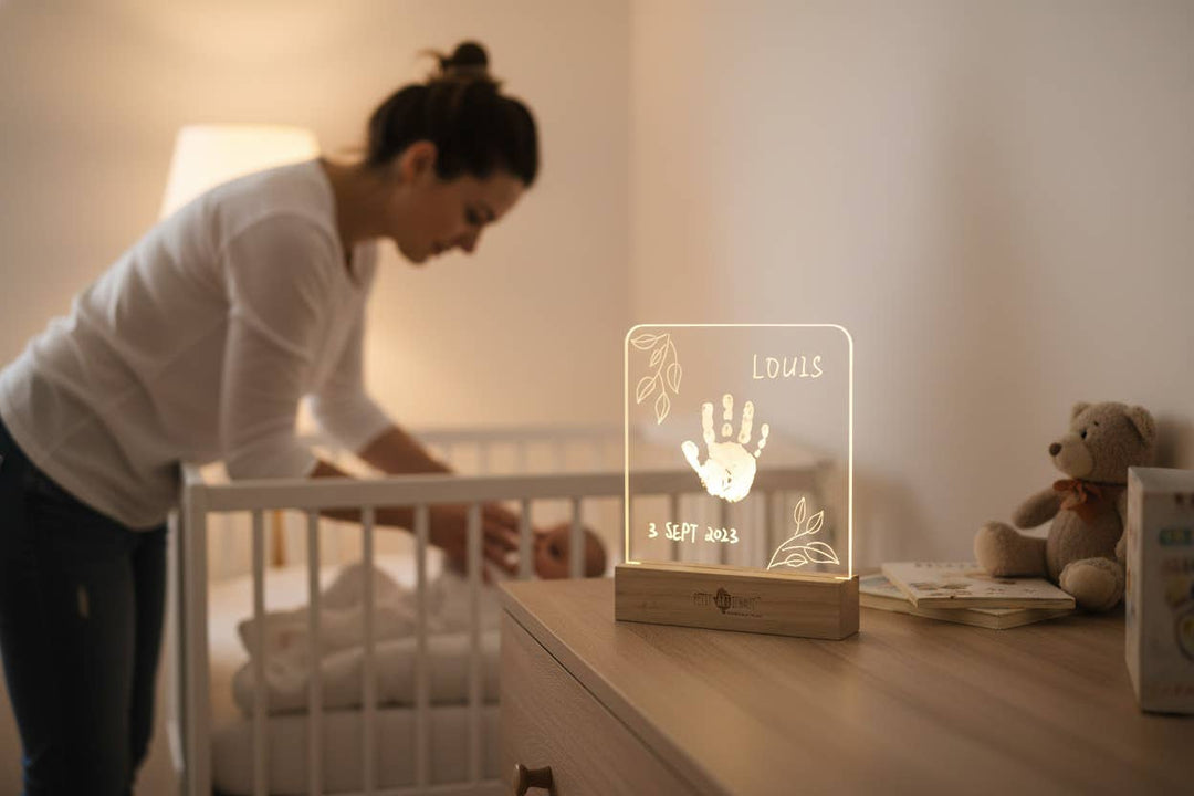 Petit Artichaut Olive Tree illuminated baby footprint frame - image 7