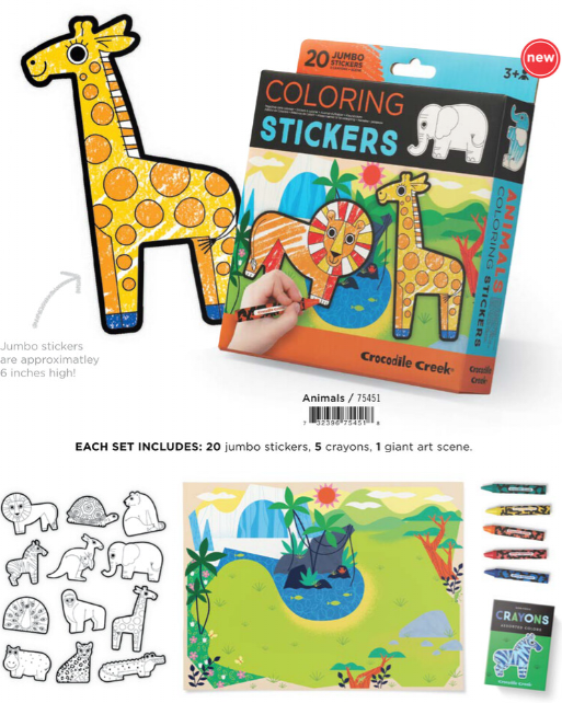 Crocodile Creek Animal Colouring Stickers Colour & Decorate