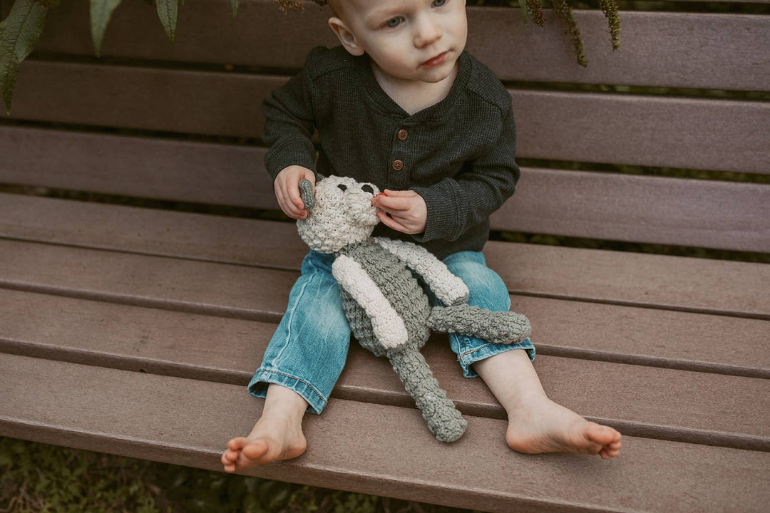 Crochet Baby Toy Sheepadoodle rattle